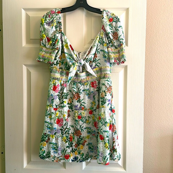 Alice + Olivia Kristie Sweetheart Puff Sleeve Mini Dress 10. Like new. - Picture 2 of 9